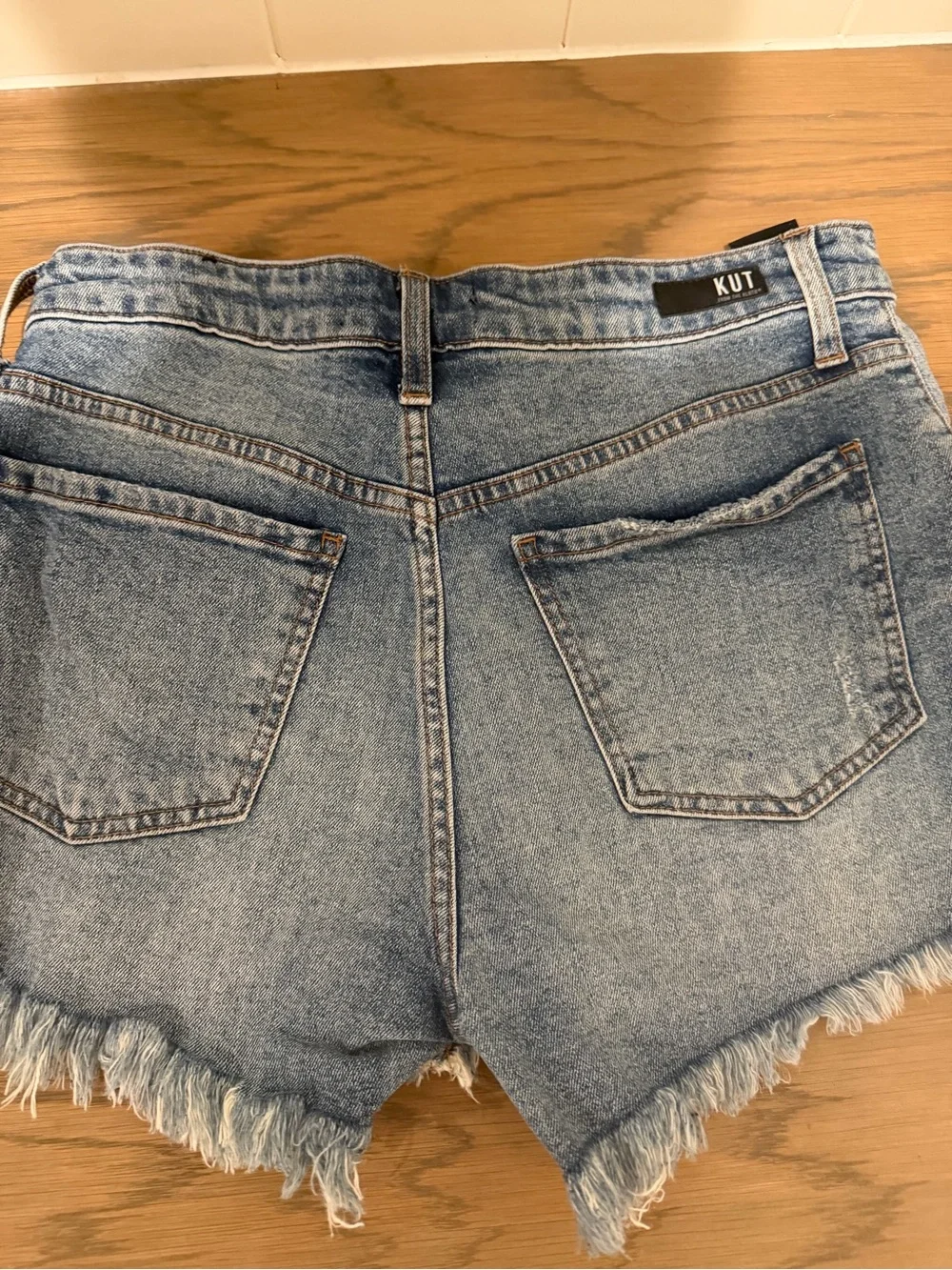 Kut from the Kloth Light Blue Distressed Denim Shorts